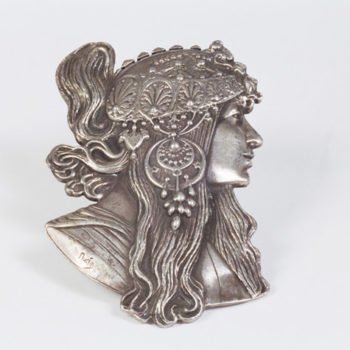 Sterling Silver Art Nouveau French Woman