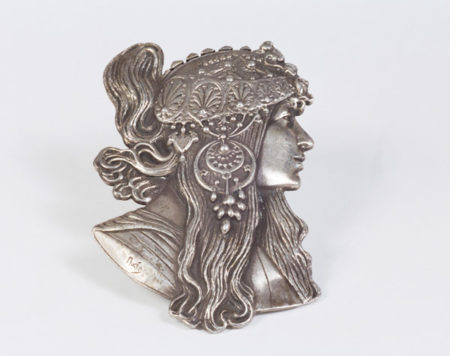 Sterling Silver Art Nouveau French Woman