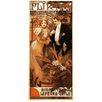 Flirt Biscuits Alphonse Mucha poster