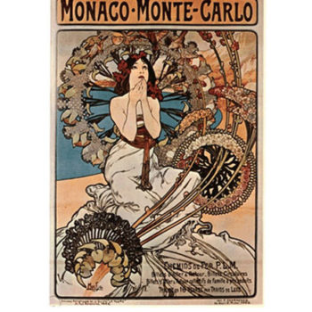 Monaco Monte Carlo Alphonse Mucha poster