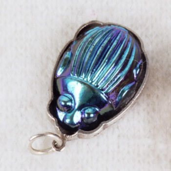 Tiffany Scarab Pendants Set in Sterling Silver